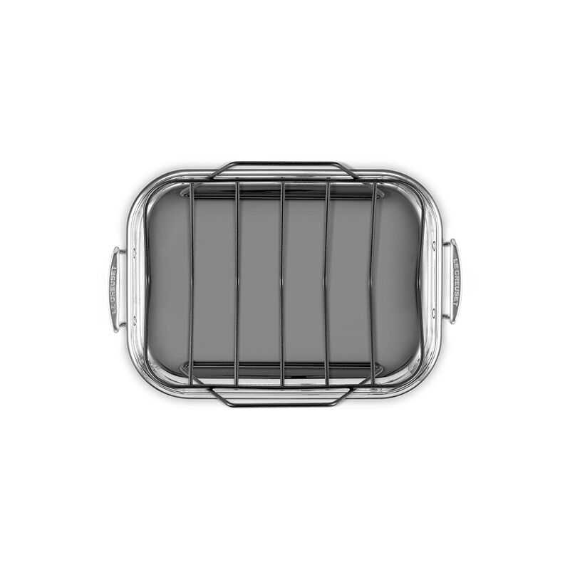 Stainless Steel Roasting Pan with Non-stick Rack - Image 4