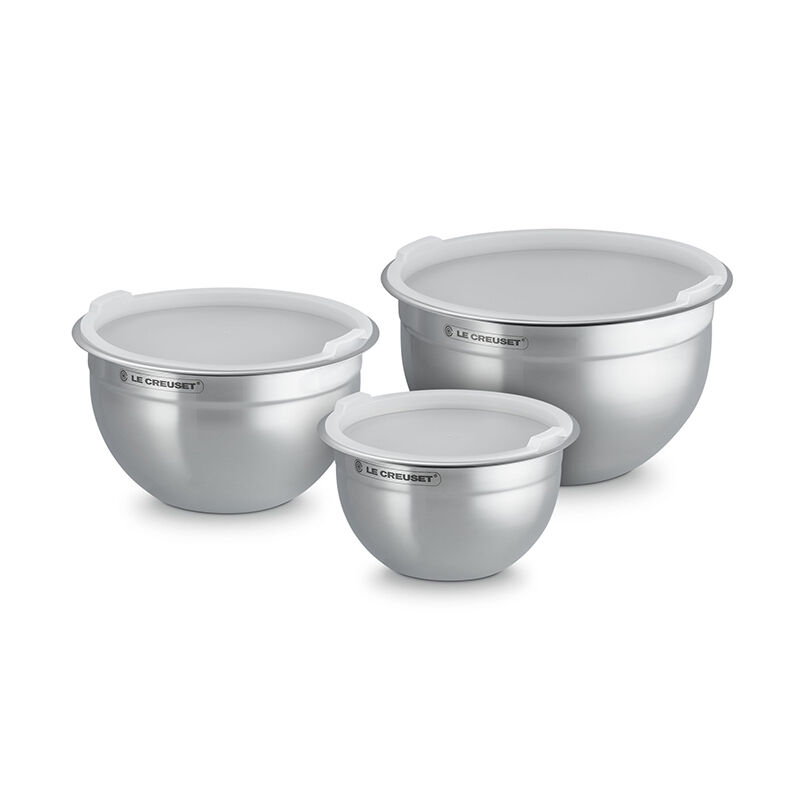 Stainless Steel Mixing Bowls with Lids, Set of 3 - Image 3