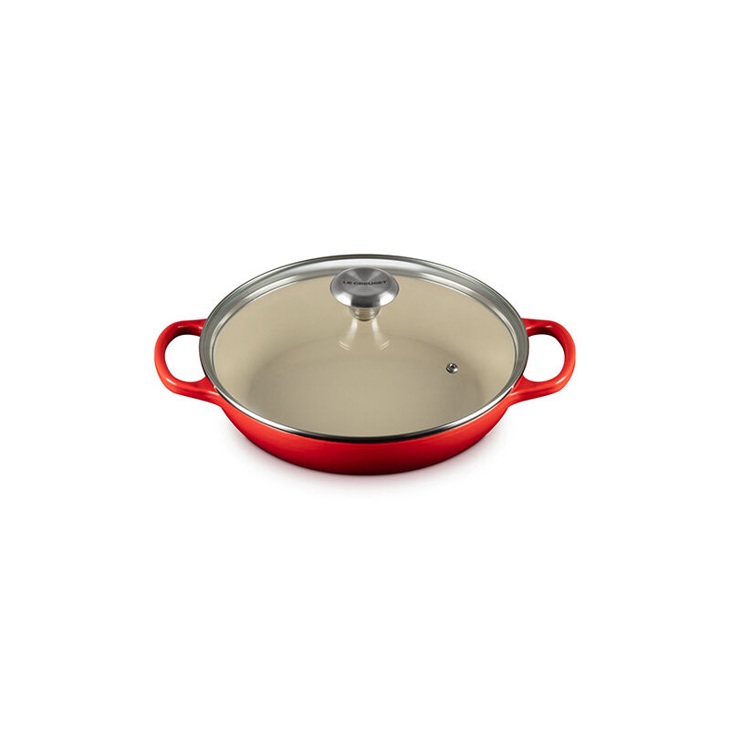 Enameled Cast Iron Signature Round Braiser with Glass Lid - Image 2