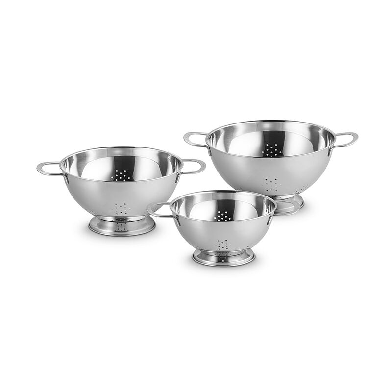 Stainless Steel 3-Piece Colander Set - Image 3