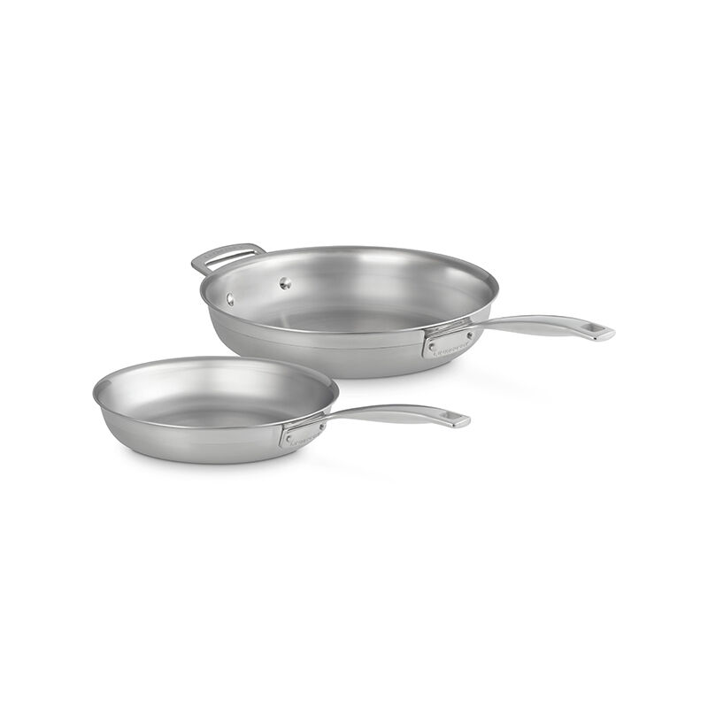 Classic Stainless Steel 2-Piece Frying Pan Set - Image 2