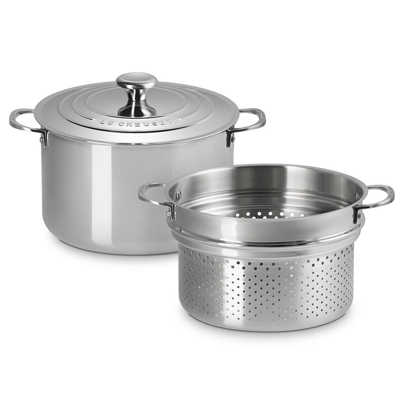 Signature Stainless Steel Stockpot with Colander Insert - Image 3