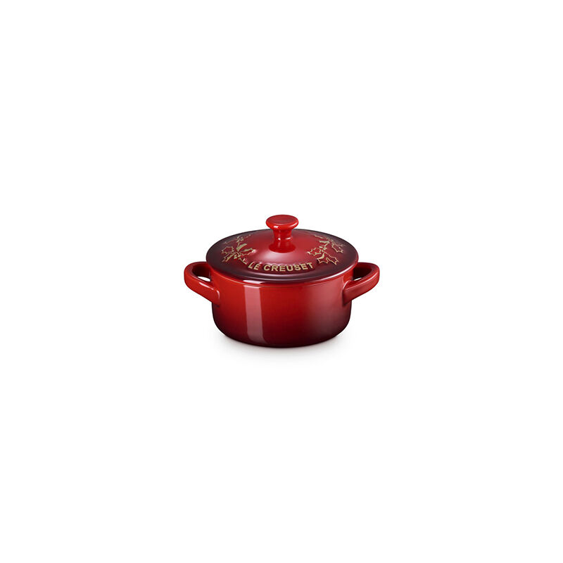 Holly Collection Gold Applique Mini Round Cocotte - Image 3
