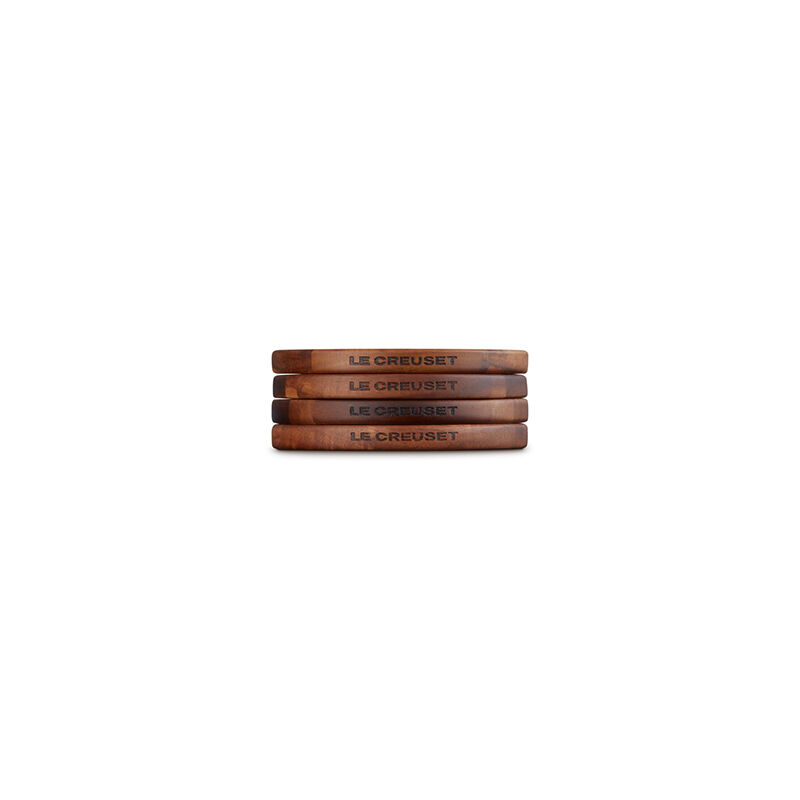 Gourmand Collection Petite Magnetic Wooden Trivet, Set of 4 - Image 4