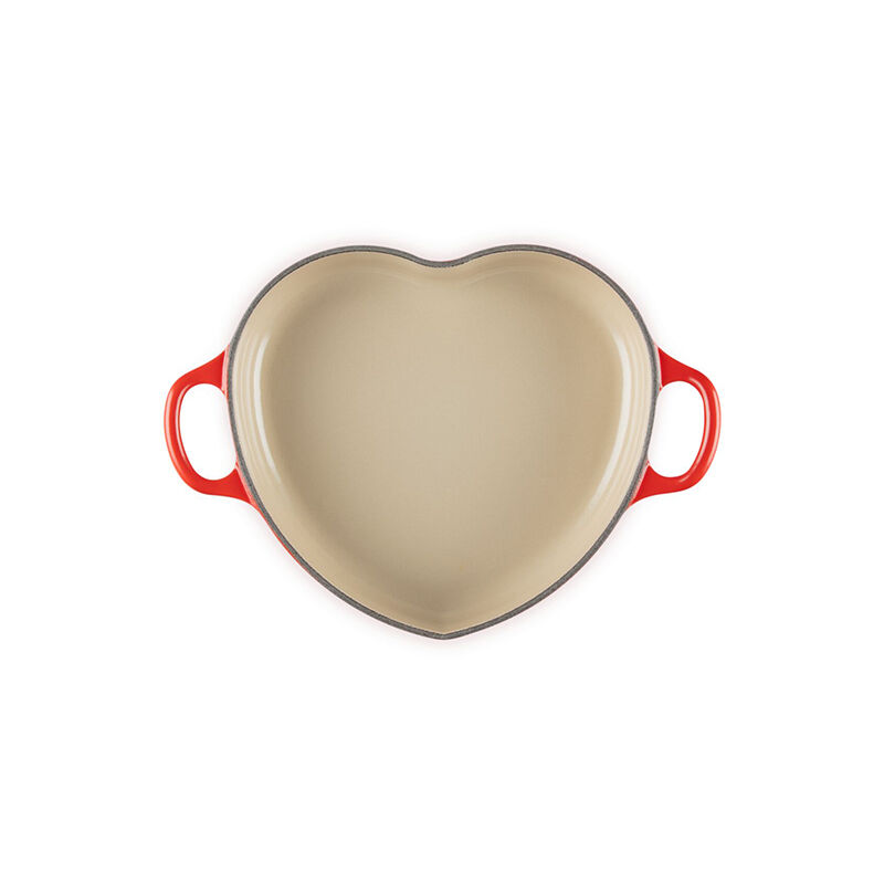 Shallow Heart Cocotte with Light Gold Heart Knob - Image 5