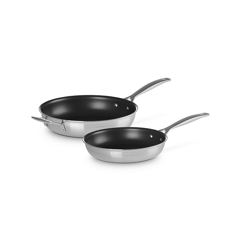 Classic Stainless Steel 2-Piece Non-stick Frying Pan Set - Image 4