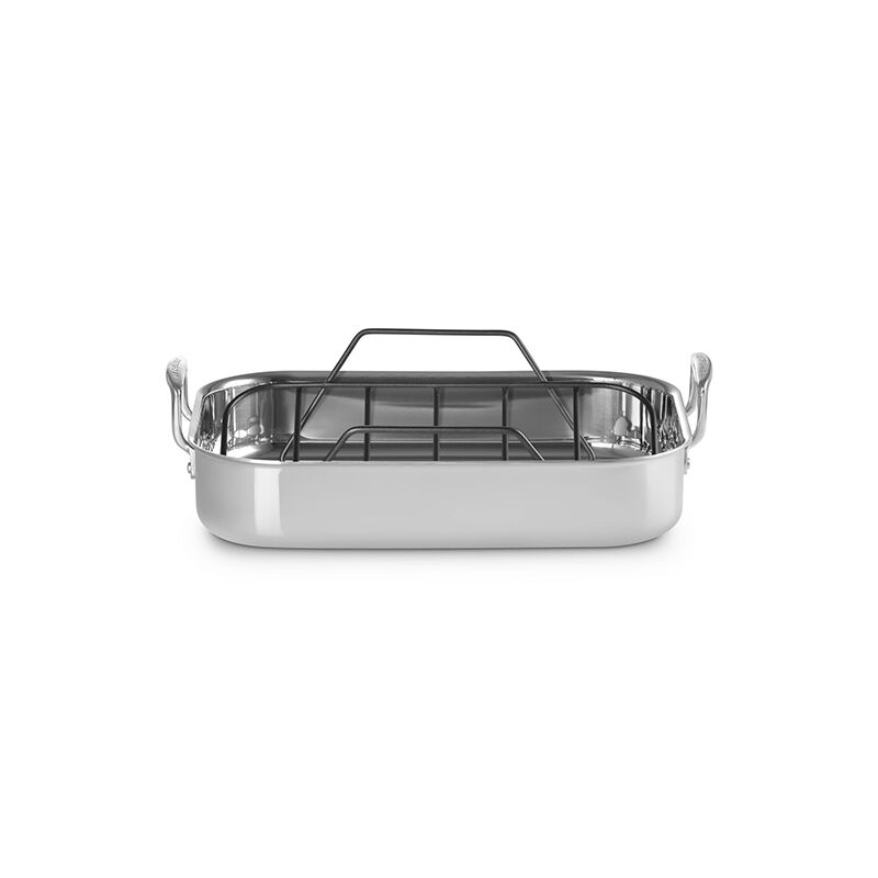 Stainless Steel Roasting Pan with Non-stick Rack - Image 2
