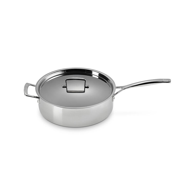 Classic Stainless Steel Saut¨¦ Pan with Lid - Image 3